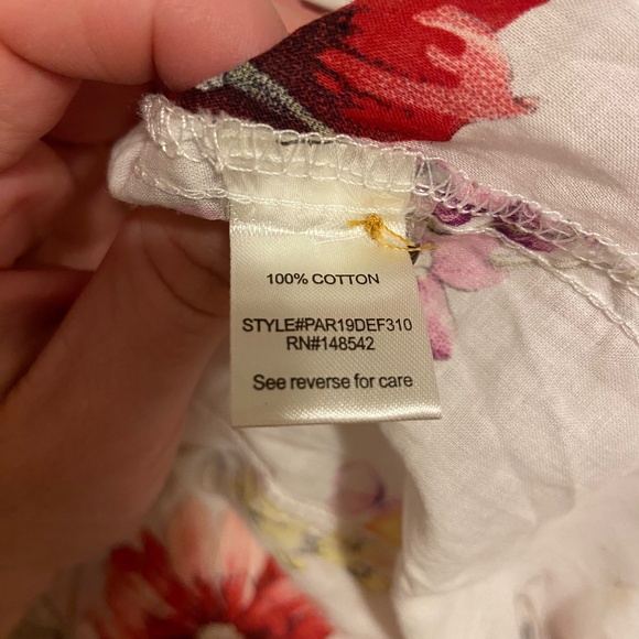 NWT Pearls by Aratta Floral Button Down Blouse - XS - Picture 10 of 14